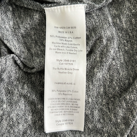 Current Elliott The Ruffle Muscle Dress, gray, size 1 (small) - Picture 4 of 4